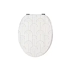Abattant WC avec frein de chute, coloris beige, Retro