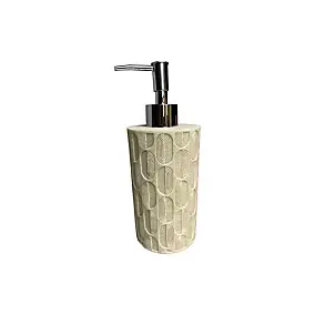 Distributeur de savon beige en polyrésine, Levasseur Dolly