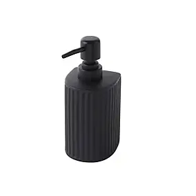 Distributeur de savon noir en céramique effet reliefs, Levasseur Archy