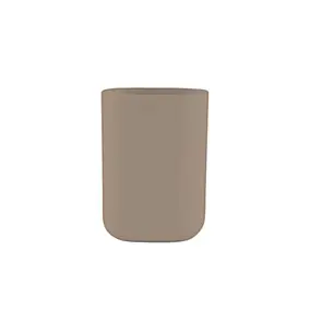 Gobelet de salle de bains en ABS taupe Ø7,7 x H.10,5 cm, Levasseur Florida