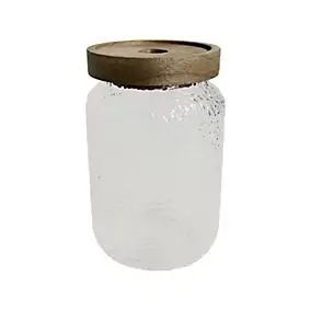 Bocal en verre avec couvercle en acacia 0,7 L Guy Levasseur