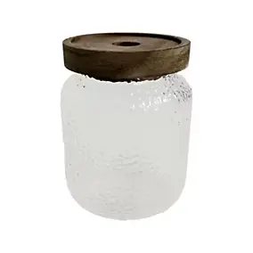 Bocal en verre avec couvercle en acacia 0,5 L Guy Levasseur