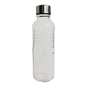 Bouteille en verre transparent H. 23 cm Guy Levasseur