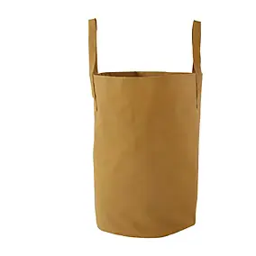 Panier à linge souple en tissu safran l.35 x H.50 cm, Future Home Lisa