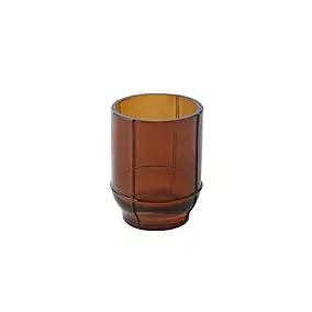 Gobelet salle de bain en verre marron Levasseur Amber