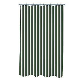 Rideau de douche L.18 x l.20cm rayures vertes en polyester Levasseur