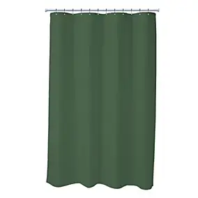 Rideau de douche L.200 x H.180 cm vert en polyester Levasseur Essential