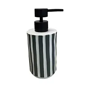 Distributeur de savon rayures vertes céramique Levasseur