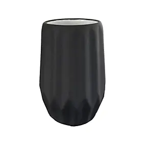 Gobelet de salle de bain facette à poser noir céramique Levasseur