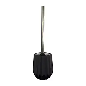 Brosse WC et support en céramique noir Levasseur