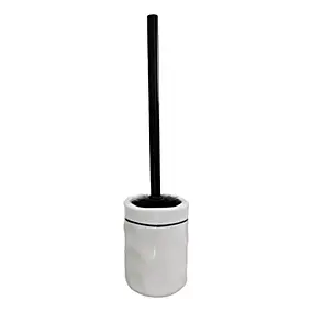 Brosse WC et support en céramique avec ligne noir Levasseur