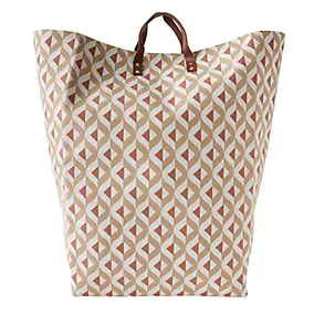 Panier à linge Levasseur Ines noisette polycoton l.40 x H.60 cm