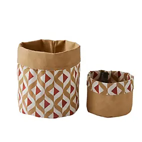 2 paniers pour salle de bains noisette Levasseur Ines