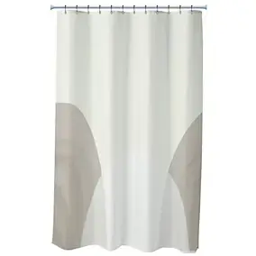 Rideau de douche L.200 x H.180 cm taupe en polyester Levasseur Stone