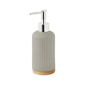Distributeur de savon en céramique taupe Levasseur Smart