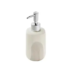 Distributeur de savon en céramique taupe Levasseur Stone