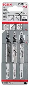 3 lames de scie sauteuse HCS Bosch T fine T101BR