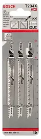 3 lames scie sauteuse T234X HCS Bosch 65mm