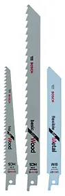 3 lames scie sabre Bosch pour bois et métal