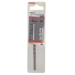 Foret métal (x2) - dimensions Ø.3 x L.33 mm - emmanchement Universel - Bosch Professionnelle