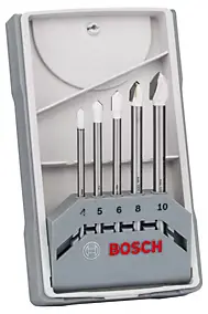 Foret cylindrique céramique Bosch 4 / 5 / 6 / 8 / 10 mm