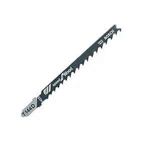 Lame de scie sauteuse T droite grossière dents rectifiées aiguisées Bosch Bois, lot de 2