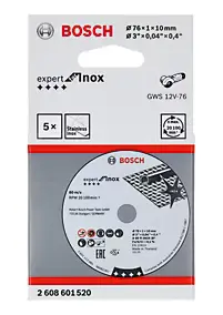 Disque à tronçonner vendu par 5 Bosch inox 76 mm