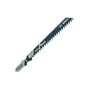 Lame de scie sauteuse T droite grossière Bosch Bois dents latérales fraisées T111C, lot de 2