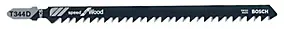 Lame scie sauteuse T droite grossière Bosch Bois tendre T344D, lot de 2