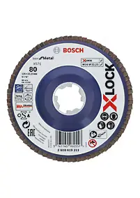Disque à lamelle Bosch X-Lock plat 125mm grain 80