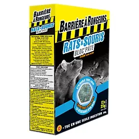Appât bloc'pâte rats et souris Barrages à rongeurs 300g
