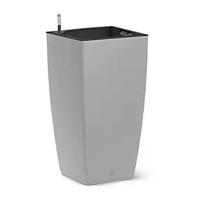 Bac carré Poetic Casa Mat 30 gris soie 29,9 x 29,9 x h.57,4 cm