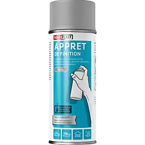 Apprêt de finition métal, bois, céramique en aérosol gris séchage rapide 400 ml Soloplast
