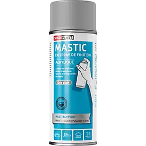 Mastic de finition en spray métal, stratifié polyester et bois lissage avant peinture 400 ml Soloplast