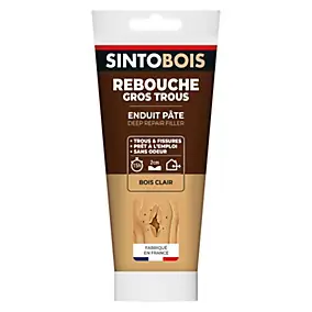 Enduit pâte rebouche gros trous Sintobois bois clair 330g