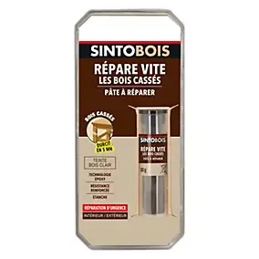 Répare vite les bois cassés pâte à réparer Sintobois bois clair 35g