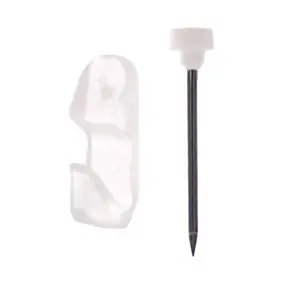 Crochet résine transparent n° 1 avec aiguilles vendu par 8 pièces