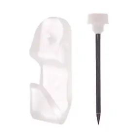 Crochet résine transparent n° 2 avec aiguilles vendu par 8 pièces