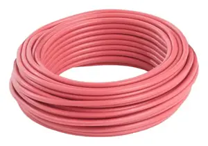 Fil électrique H07VU 1,5 mm² rouge - 10 m