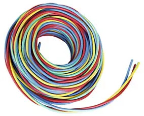 3 fils 1,5mm² H07VU RO/BL/VJ couronne 5 m