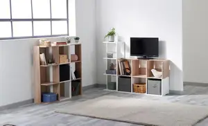Cube "Brick" 3 cases - Imitation chêne