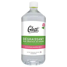 Dégraissant cristaux de soude sols et surfaces 1L