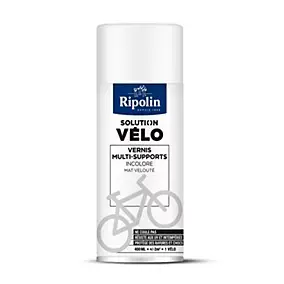 Vernis aérosol multi-supports solution vélo Ripolin incolore mat velouté 400ml
