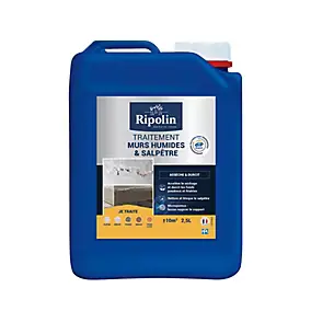 Traitement murs humides et salpêtre intérieur extérieur incolore Ripolin 2,5L