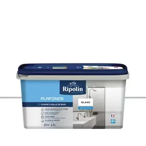 Peinture plafonds, cuisine et salle de bain blanc mat - pot 2,5 L