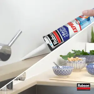 Mastic bain & cuisine express, joint silicone longue durée, étanche - transparent 280 ml