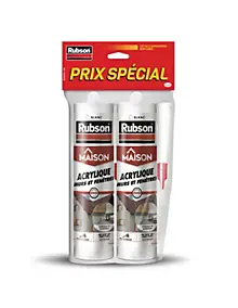 Mastic Rubson Maison Acrylique Murs-Fenêtres blanc cartouche 280ml vendu par 2