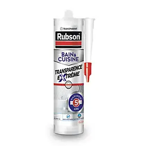 Mastic Rubson Bain&Cuisine Expert Anti-moisissures transparent cartouche 280ml
