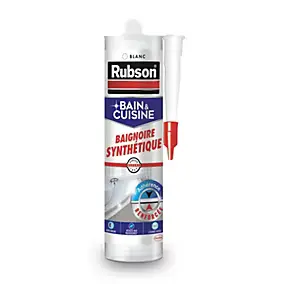Mastic Rubson Bain & Cuisine Baignoire synthétique blanc cartouche 280ml