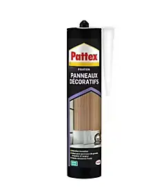 Colle mastic fixation panneaux décoratifs Pattex 470g